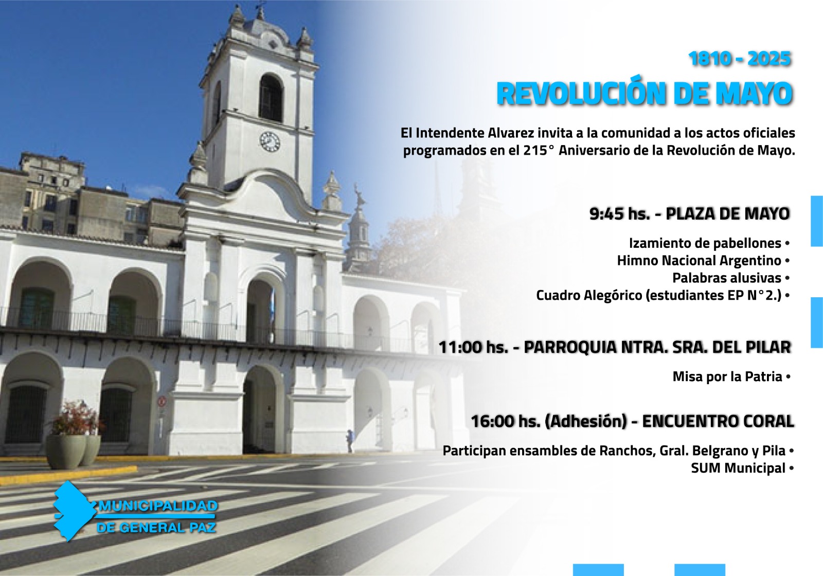 215° ANIVERSARIO DE LA REVOLUCIÓN DE MAYO 215° ANIVERSARIO DE LA REVOLUCIÓN DE MAYO