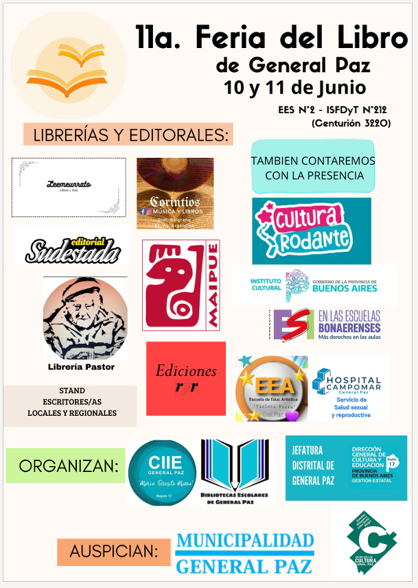 Se viene la 11ª Feria del Libro de Gral Paz 2026